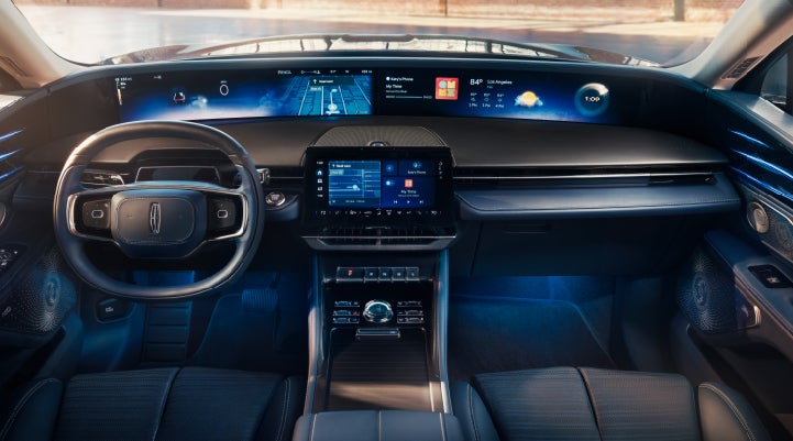 A large panoramic display is shown on the dashboard of a 2025 Lincoln Nautilus® SUV | Holmes Tuttle Lincoln in Tucson AZ