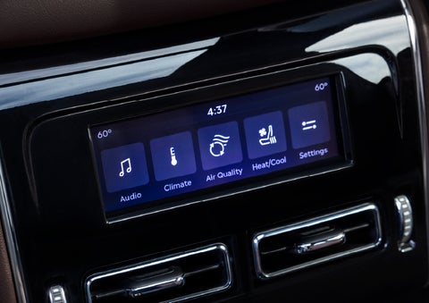 Driver controls like music, temperature, air quality, settings, and heat/cool seats are shown. | Holmes Tuttle Lincoln in Tucson AZ