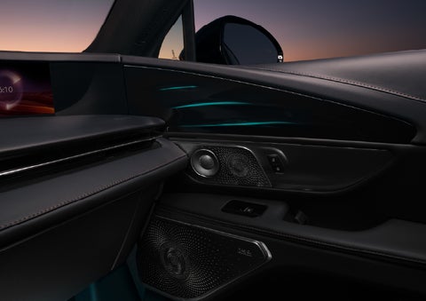 Selectable ambient lighting glows in the passenger door panel. | Holmes Tuttle Lincoln in Tucson AZ