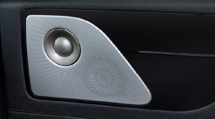 A close-up view of the available Revel® Ultima 3D Audio System. | Holmes Tuttle Lincoln in Tucson AZ